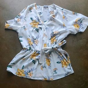 Cinch Waist Summer Blouse